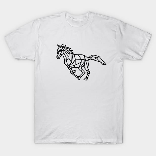 Geometric Origami Horse T-Shirt by shaldesign